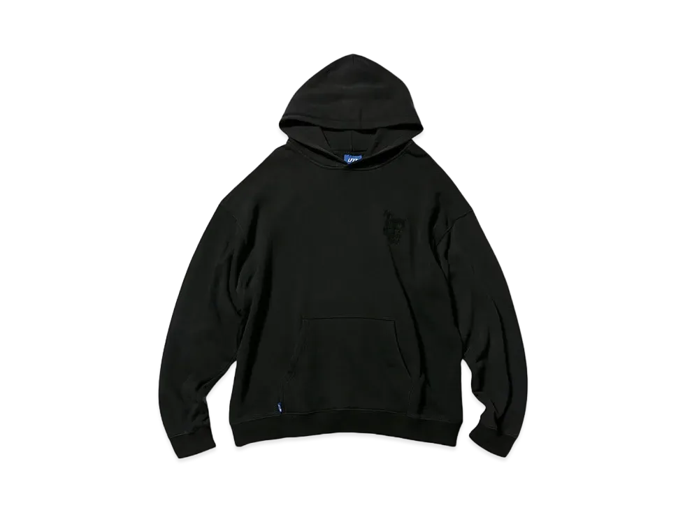 LFYT PIGMENT DYED LF LOGO HOODI "BLACK"