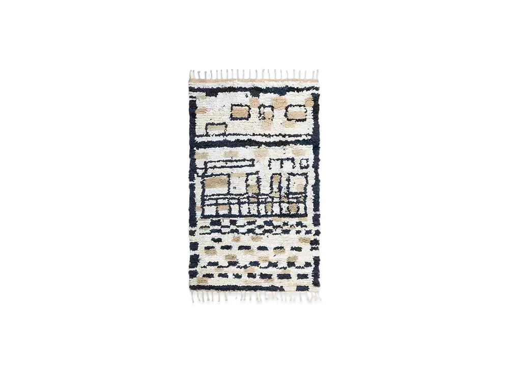 Stussy Upcycled Boucherouite Rug 152cm x 244cm "Beige"