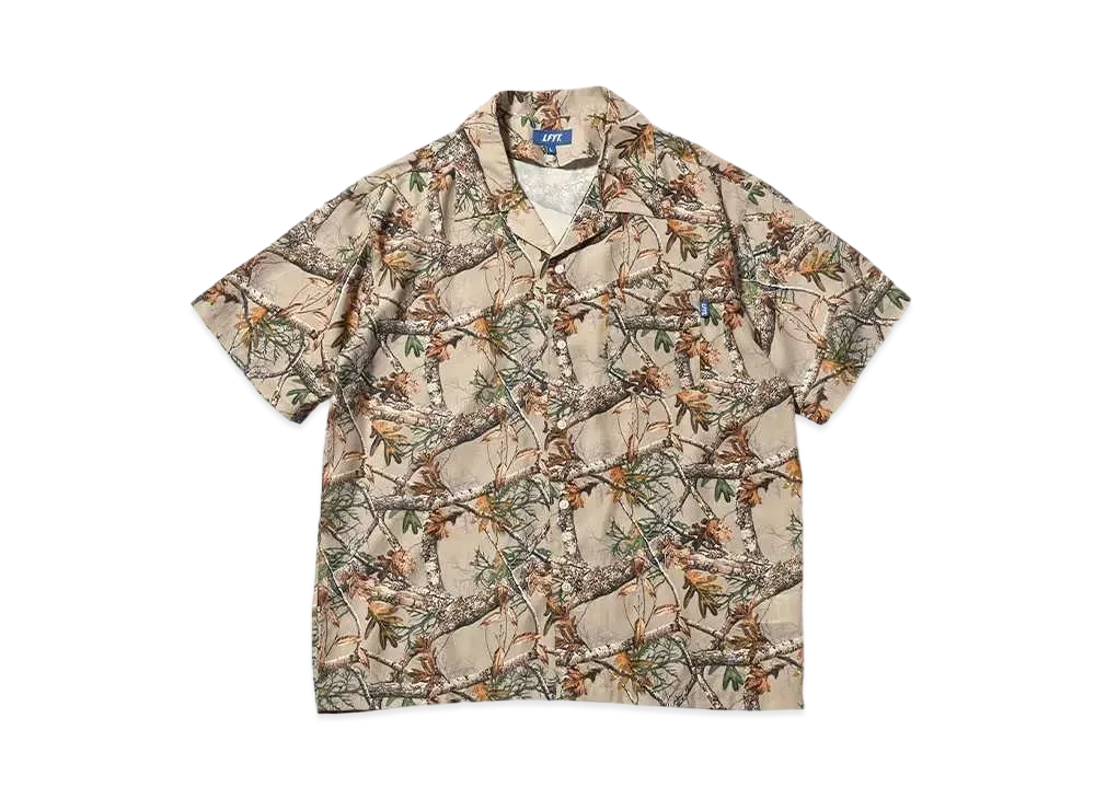 LFYT PATTERNED OPEN COLLAR S/S "REAL TREE"
