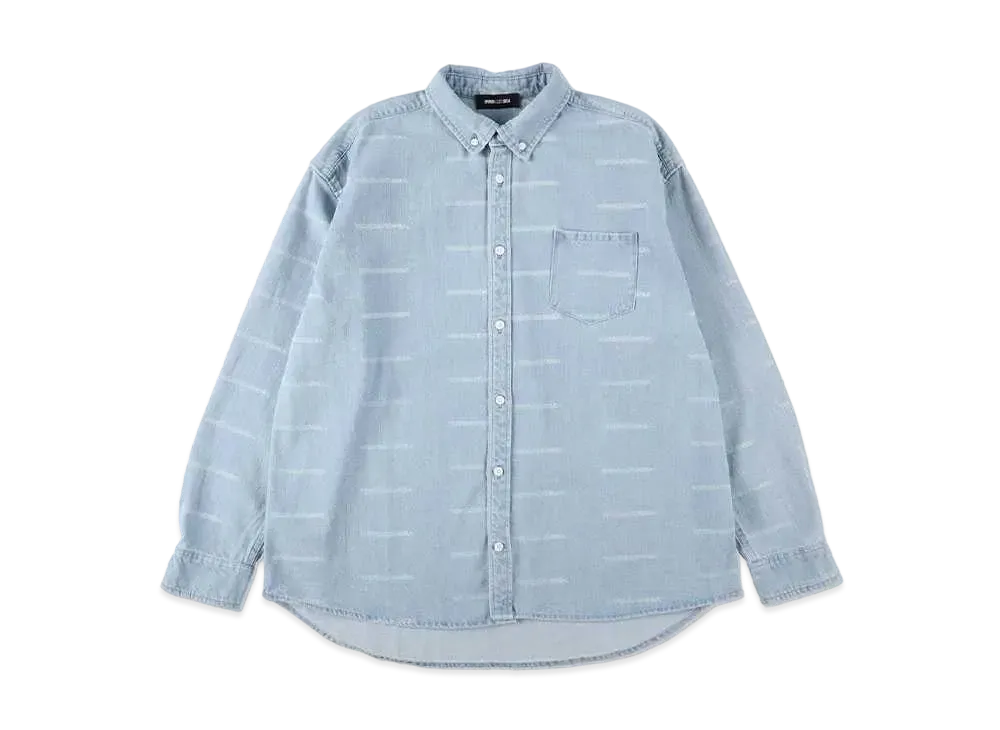 WIND AND SEA Edge Logo Denim Shirt "Sax"