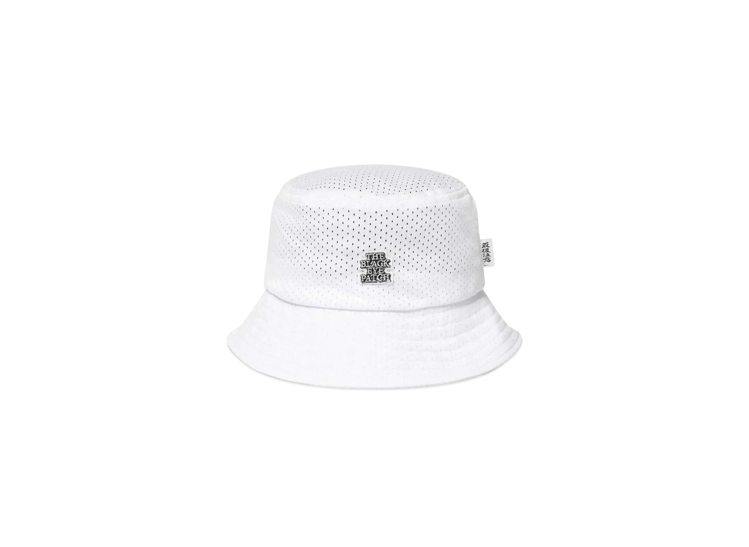 BlackEyePatch Small OG Label Mesh Bucket Hat "White"