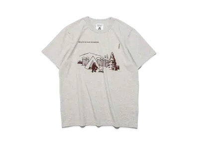 NANGA x TACOMA FUJI RECORDS Quiet Illusion Logo Tee "Oatmeal"