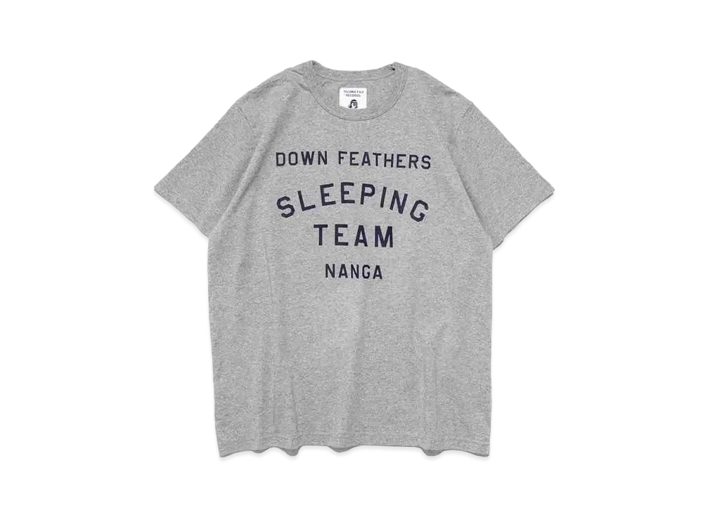 NANGA x TACOMA FUJI RECORDS Down Feathers Sleeping Team Logo Tee "H.Grey"
