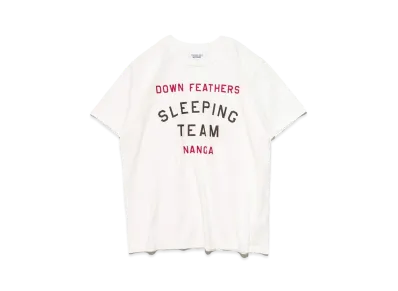 NANGA x TACOMA FUJI RECORDS Down Feathers Sleeping Team Logo Tee "White"
