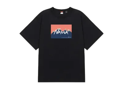 NANGA x JERRY UKAI Eco Hybrid Nanga Logo Tee "Black/Pink"
