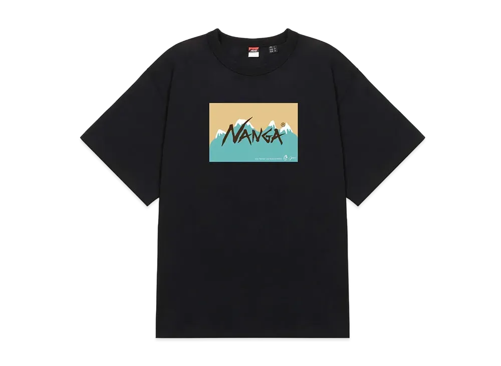 NANGA x JERRY UKAI Eco Hybrid Nanga Logo Tee "Black/Beige"