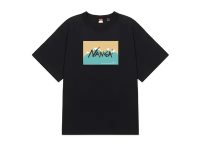 NANGA x JERRY UKAI Eco Hybrid Nanga Logo Tee "Black/Beige"