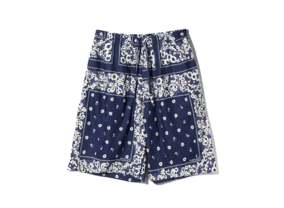 Needles x NOMA T.D. H.D.P. Short - Draw Your Garden "Navy"