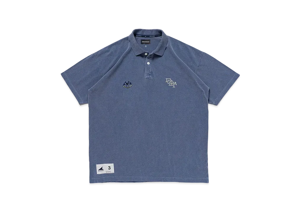 DESCENDANT Club Polo SS Pigment Dye "Blue"