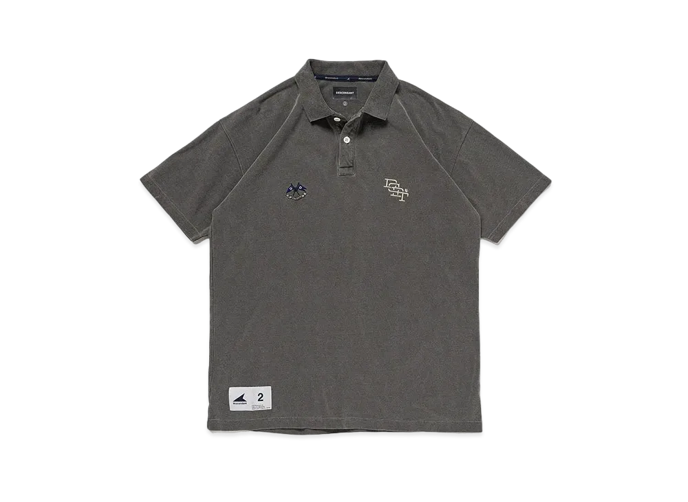 DESCENDANT Club Polo SS Pigment Dye "Grey"