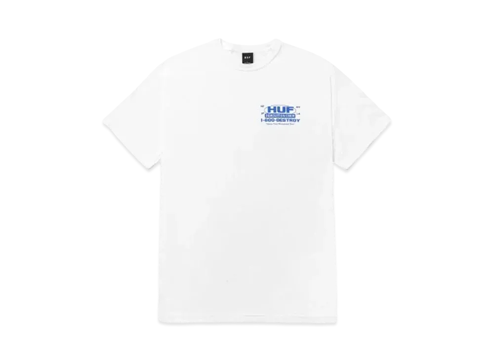 HUF Summer 24 Demolition Crew Tee "White"