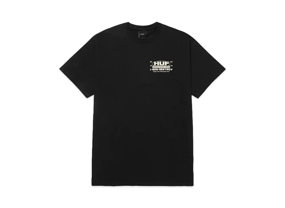 HUF Summer 24 Demolition Crew Tee "Black"