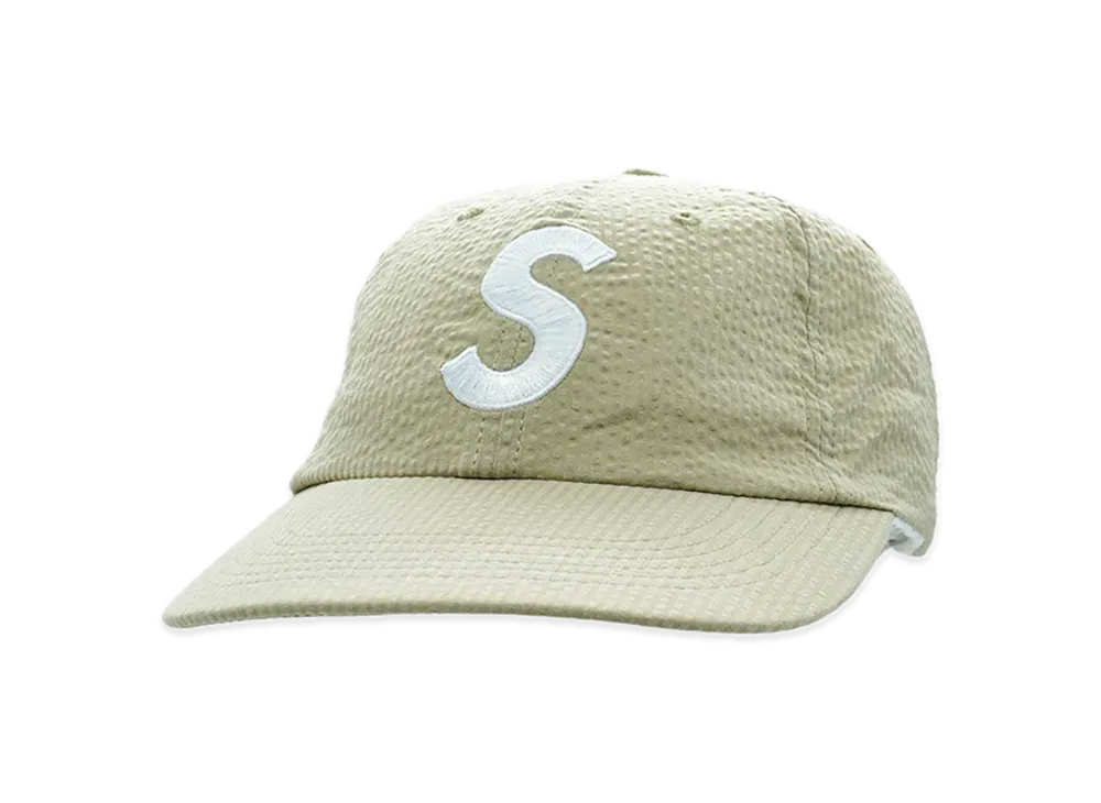 Supreme Seersucker S Logo 6-Panel "Tan"