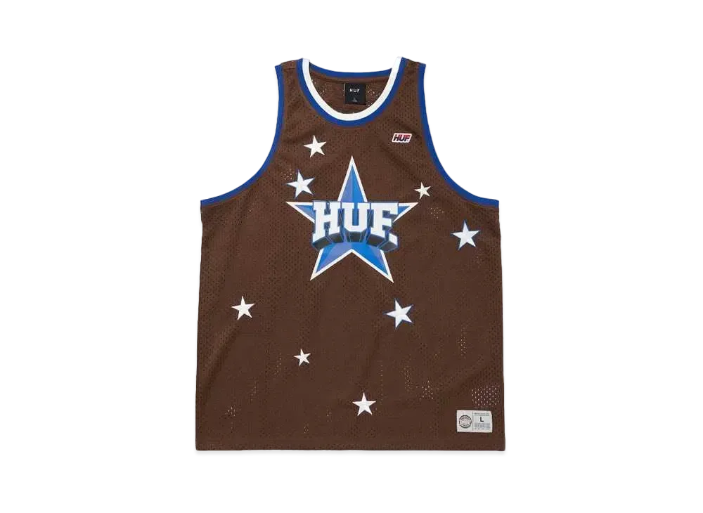 HUF Summer 24 All Star Basketball Jersey "Brown"