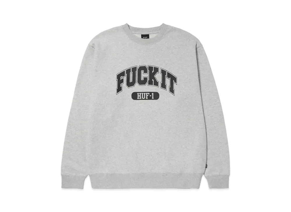 HUF Summer 24 Fuck It Crewneck "Heather Gray"