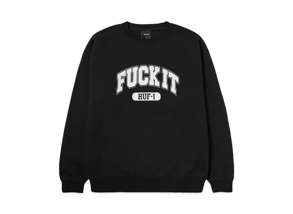 HUF Summer 24 Fuck It Crewneck "Black"