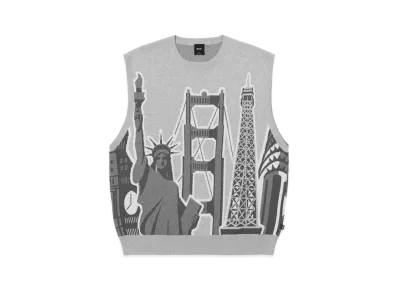 HUF Summer 24 World Tour Sweater Vest "Gray"