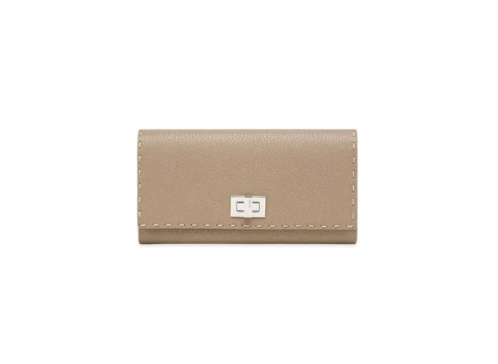 FENDI Peekaboo Selleria Wallet "Beige"
