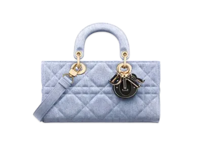 Dior Medium Lady D-Joy Bag Macrocannage Denim "Blue"