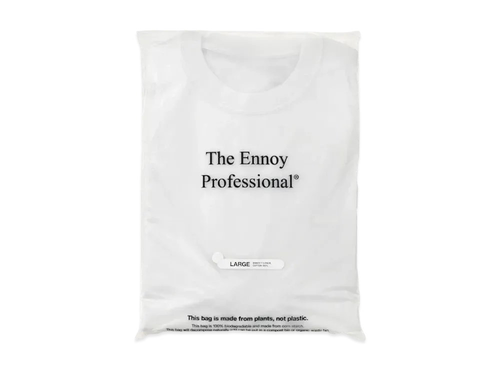 ENNOY 3Pack T-shirts "White" (24SS) SS24BRENCT02NTL