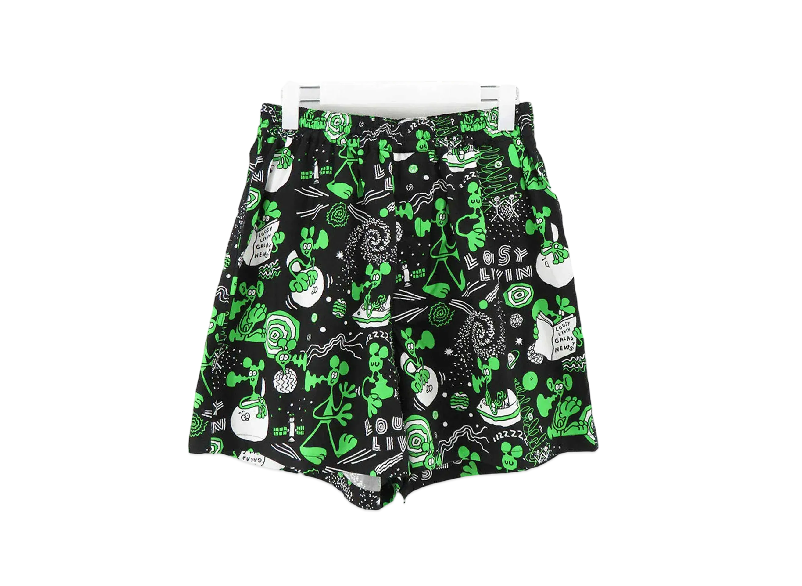 eYe JUNYA WATANABE MAN x Lousy Livin Cotton Broad Print W Name Shorts "Black/Green/White"