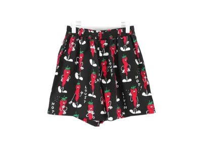 eYe JUNYA WATANABE MAN x Lousy Livin Cotton Broad Print W Name Shorts #1 "Black/Red/Green"