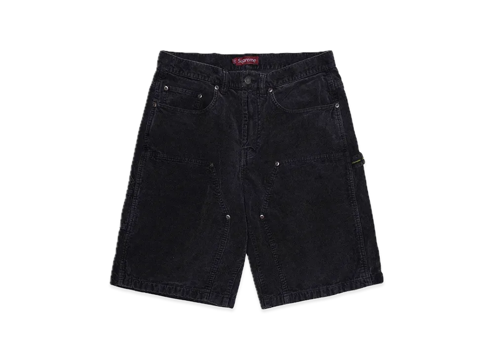 Supreme Washed Corduroy Double Knee Painter Short "Black"