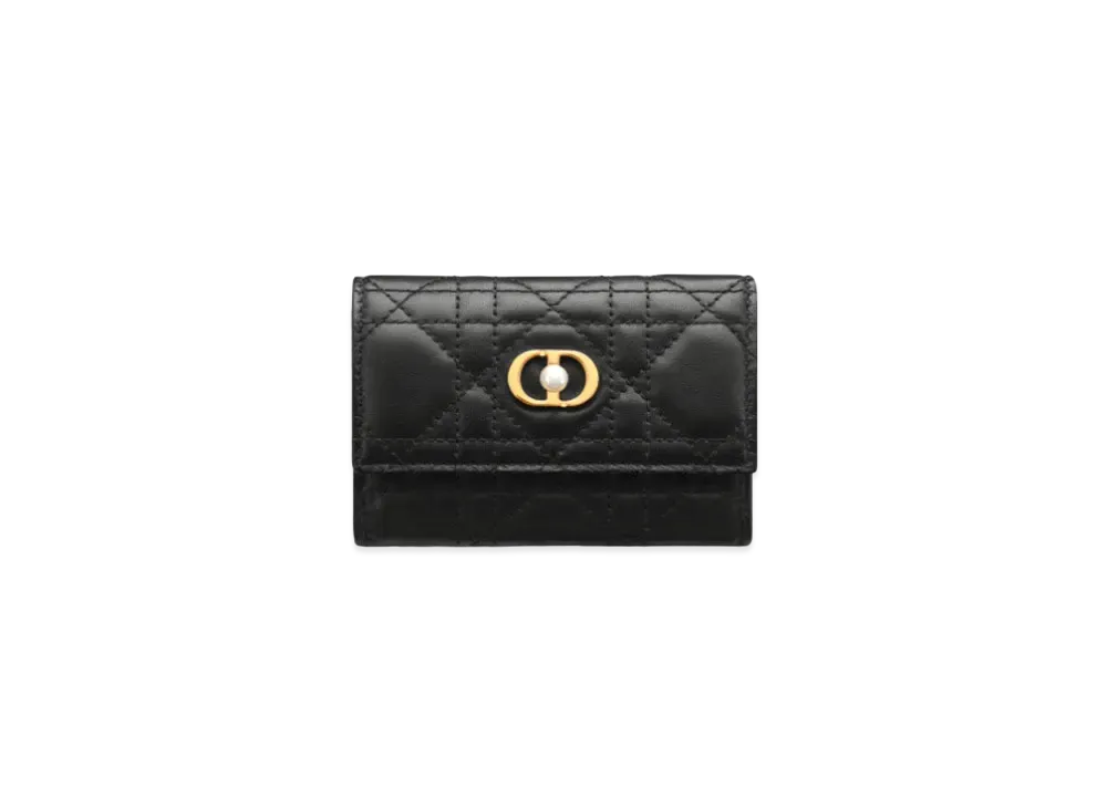 Dior Jolie Glycine Wallet Cannage Lambskin "Black"
