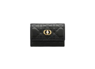 Dior Jolie Glycine Wallet Cannage Lambskin "Black"