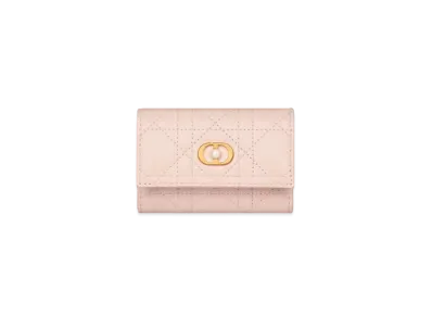 Dior Jolie Glycine Wallet Cannage Lambskin "Powder Pink"