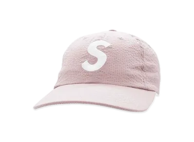 Supreme Seersucker S Logo 6-Panel "Pink"