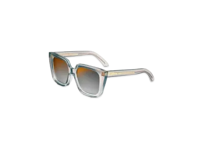 Dior DiorMidnight S1I Square Sunglasses "Transparent Gray-Blue"