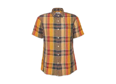 Barbour Weymouth Madras Check Short Sleeve Shirt (Regular Fit) "Light Beige"