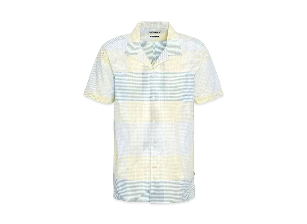 Barbour Chesil Micro Check Short Sleeve Shirt (Regular Fit) "Yellow"