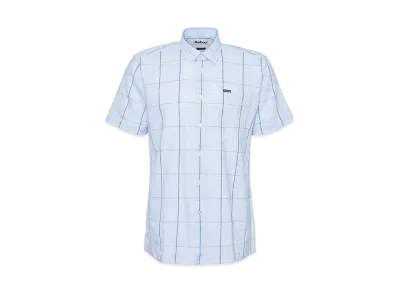 Barbour Swaledale Window Pen Short Sleeve Shirt (Regular Fit) "Light Blue"