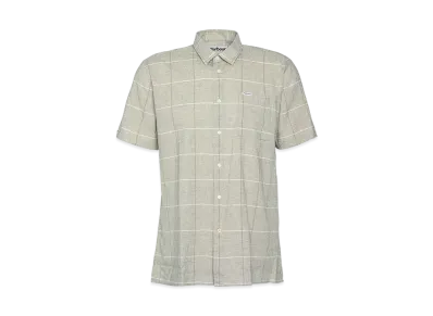 Barbour Swaledale Window Pen Short Sleeve Shirt (Regular Fit) "Olive"