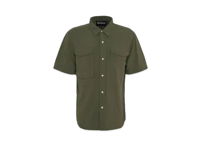 Barbour Heritage + / Heritage Plus Lisle Nylon Short Sleeve Safari Shirt (Oversized Fit) "Olive"