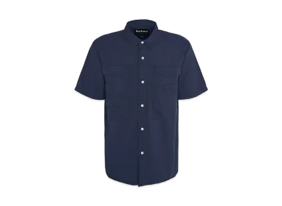 Barbour Heritage + / Heritage Plus Lisle Nylon Short Sleeve Safari Shirt (Oversized Fit) "Navy"