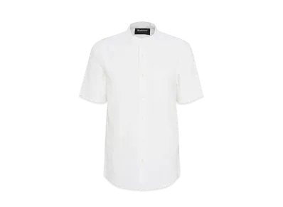 Barbour Gerrard Oxford Band Collar Short Sleeve Shirt (Oversized Fit) "White"