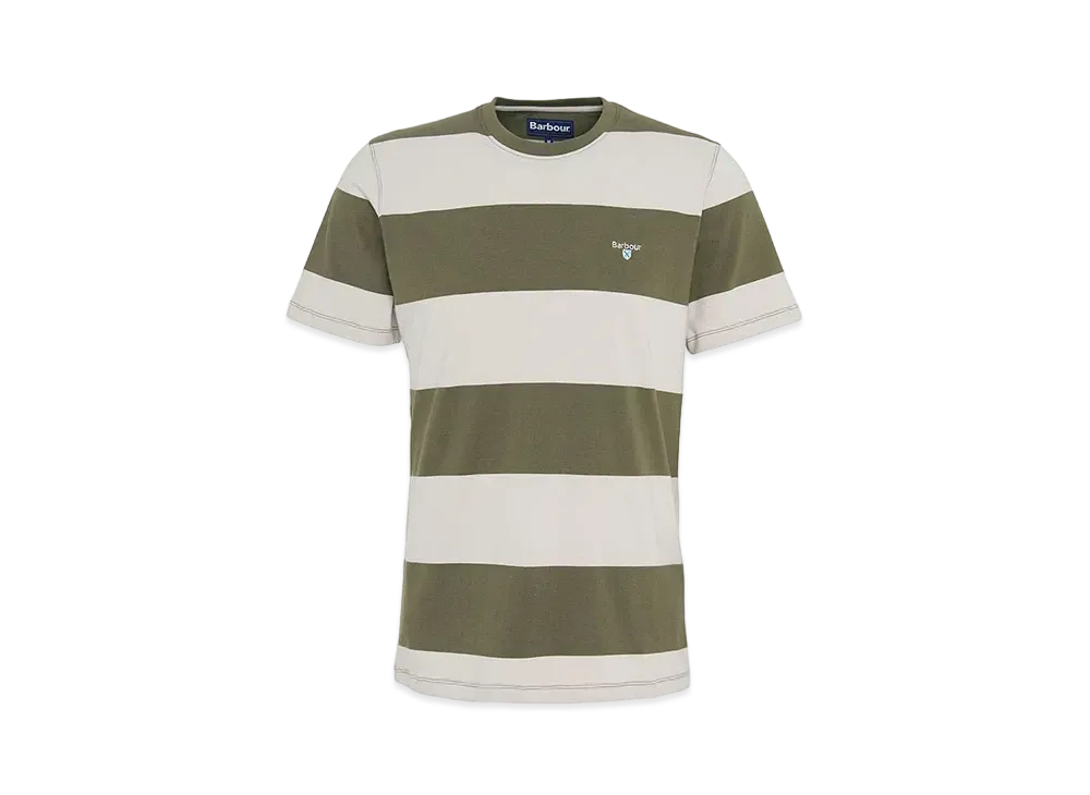 Barbour Whalton Wide Border T-shirt (Tailored Fit) "Green"