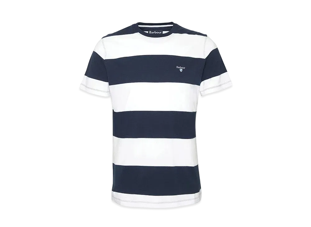 Barbour Whalton Wide Border T-shirt (Tailored Fit) "Navy"