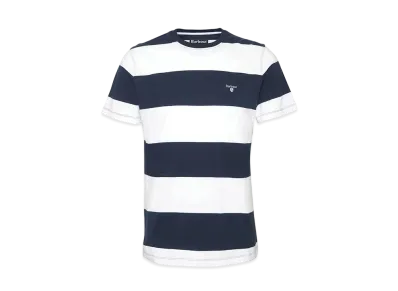 Barbour Whalton Wide Border T-shirt (Tailored Fit) "Navy"