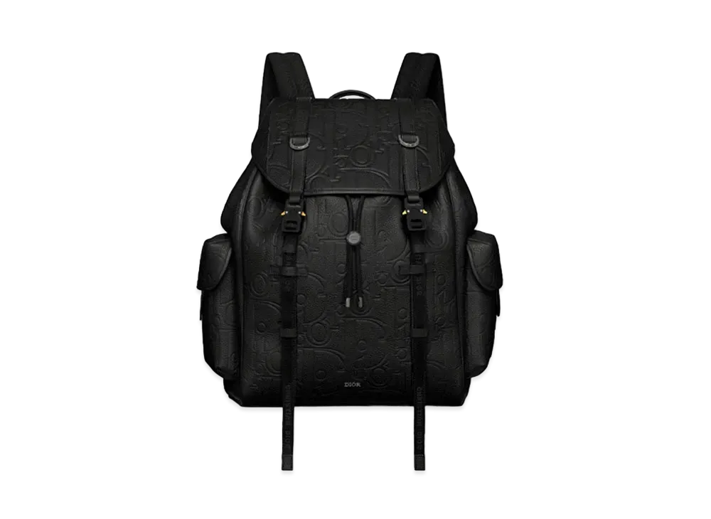Dior Hit the Road Backpack Dior Gravity Leather and Grained Calfskin "Black"