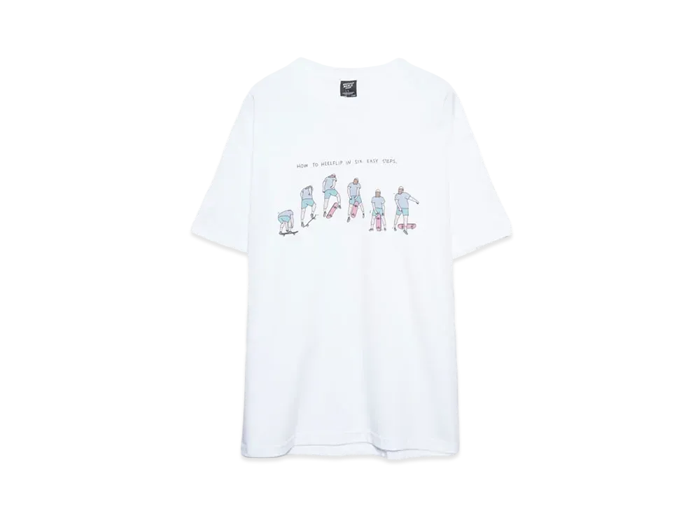 BROTHER MERLE Men's Knit S/S Crew T-Shirt - HeelFlip "White"