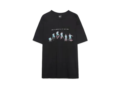 BROTHER MERLE Men's Knit S/S Crew T-Shirt - HeelFlip "Black"