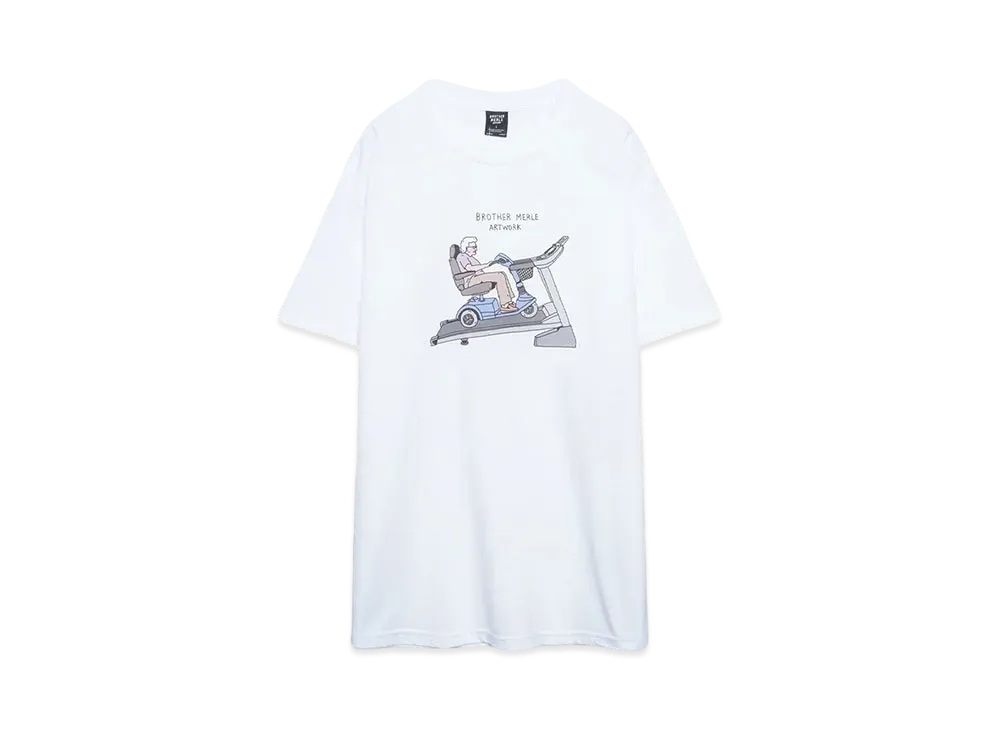 BROTHER MERLE Men's Knit S/S Crew T-Shirt - Threadmill "White"