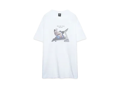 BROTHER MERLE Men's Knit S/S Crew T-Shirt - Threadmill "White"