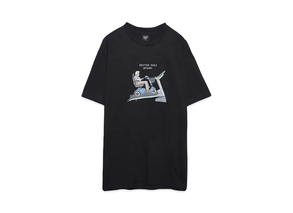 BROTHER MERLE Men's Knit S/S Crew T-Shirt - Threadmill "Black"