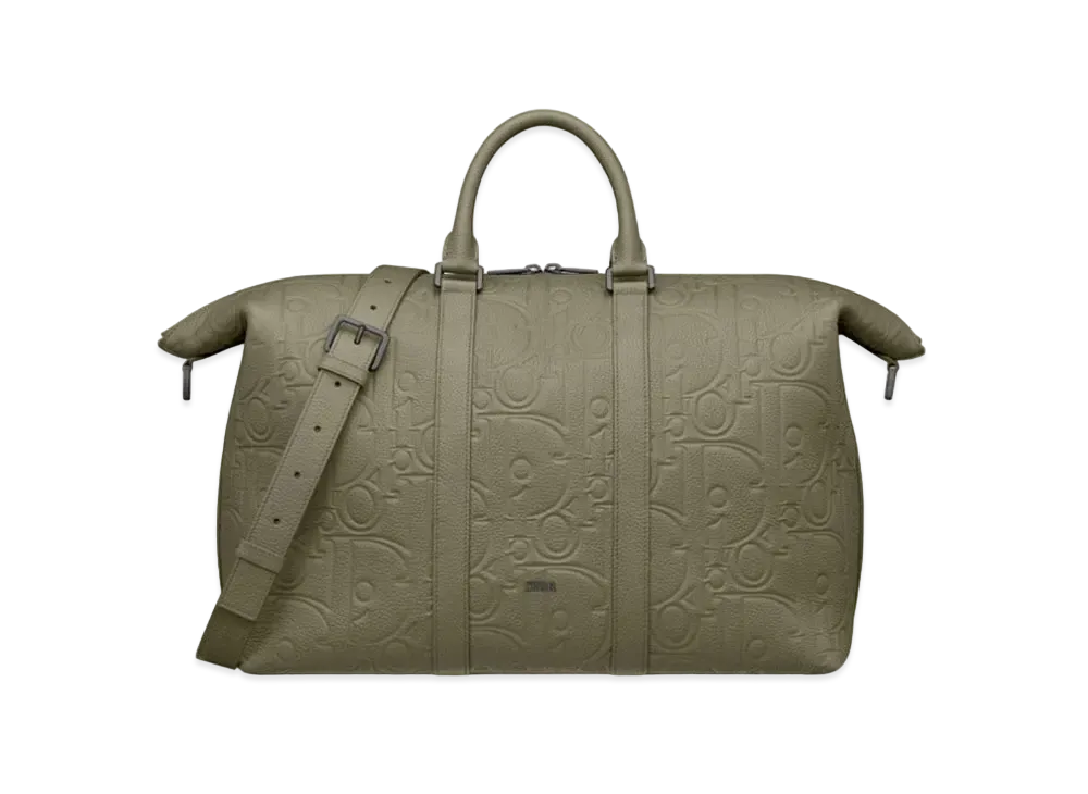 Dior Weekender 40 Dior Gravity Leather and Grained Calfskin "Khaki"