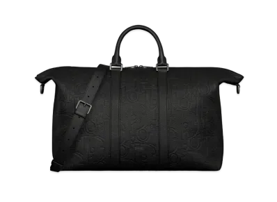 Dior Weekender 40 Dior Gravity Leather and Grained Calfskin "Black"